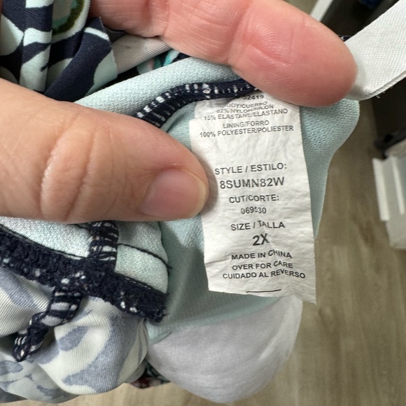 Surfside Blue Floral Tankini size 2X - Picture 5 of 5